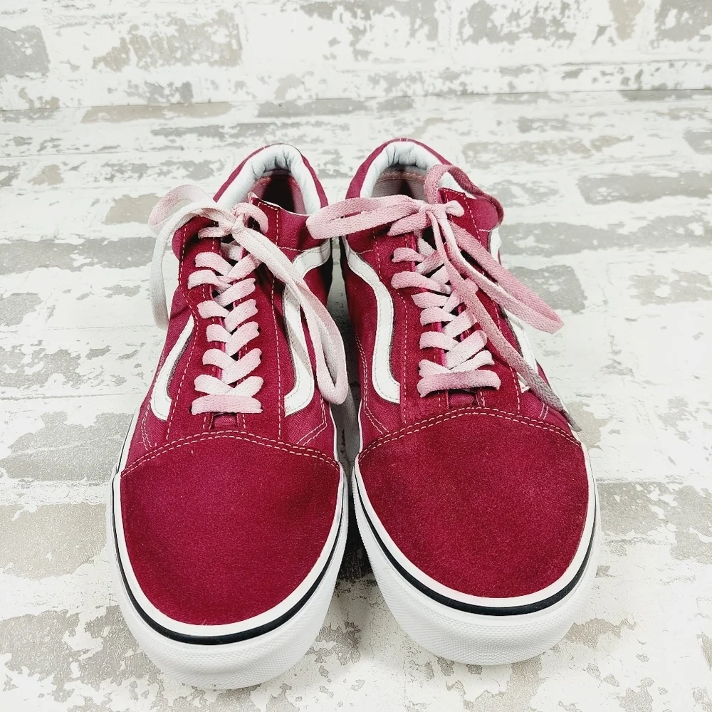 Vans Off the Wall Low Old Skool Rumba Red Suede Skateboard Sneakers C395 - Picture 3 of 11
